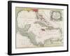 Vintage Map of the West Indies-American-Framed Giclee Print