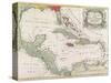 Vintage Map of the West Indies-American-Stretched Canvas