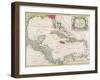 Vintage Map of the West Indies-American-Framed Giclee Print