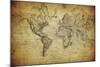 Vintage Map of the World, 1814-javarman-Mounted Art Print