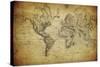 Vintage Map of the World, 1814-javarman-Stretched Canvas