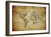 Vintage Map of the World, 1814-javarman-Framed Art Print