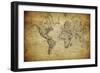 Vintage Map of the World, 1814-javarman-Framed Art Print