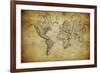 Vintage Map of the World, 1814-javarman-Framed Art Print