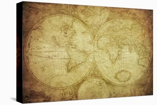 Vintage Map Of The World-javarman-Stretched Canvas