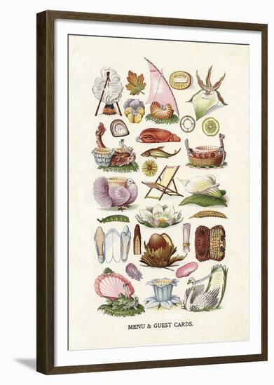 Vintage Menu Cards-The Vintage Collection-Framed Giclee Print