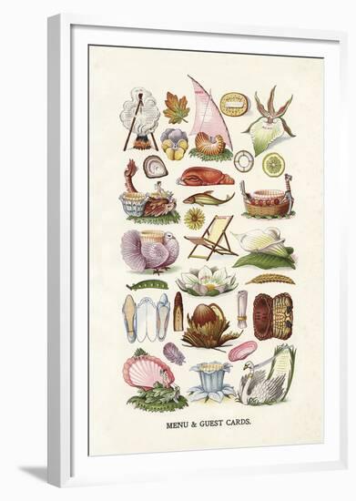 Vintage Menu Cards-The Vintage Collection-Framed Giclee Print