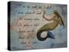 Vintage Mermaid I See my Path Quote-sylvia pimental-Stretched Canvas