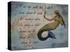 Vintage Mermaid I See my Path Quote-sylvia pimental-Stretched Canvas