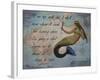 Vintage Mermaid I See my Path Quote-sylvia pimental-Framed Art Print