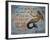 Vintage Mermaid I See my Path Quote-sylvia pimental-Framed Art Print