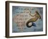 Vintage Mermaid I See my Path Quote-sylvia pimental-Framed Art Print