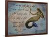 Vintage Mermaid I See my Path Quote-sylvia pimental-Framed Art Print