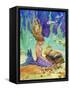 Vintage Mermaid-sylvia pimental-Framed Stretched Canvas