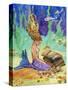 Vintage Mermaid-sylvia pimental-Stretched Canvas