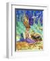 Vintage Mermaid-sylvia pimental-Framed Art Print