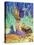 Vintage Mermaid-sylvia pimental-Stretched Canvas