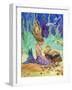 Vintage Mermaid-sylvia pimental-Framed Art Print