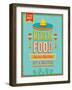 Vintage Mexican Food Poster-avean-Framed Art Print