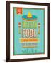 Vintage Mexican Food Poster-avean-Framed Art Print