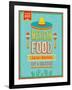 Vintage Mexican Food Poster-avean-Framed Art Print