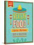 Vintage Mexican Food Poster-avean-Stretched Canvas