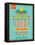 Vintage Mexican Food Poster-avean-Framed Stretched Canvas