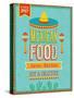 Vintage Mexican Food Poster-avean-Stretched Canvas