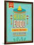 Vintage Mexican Food Poster-avean-Framed Art Print