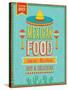 Vintage Mexican Food Poster-avean-Stretched Canvas