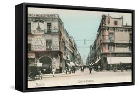 Vintage Mexico City Street Scene-null-Framed Stretched Canvas