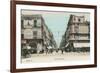 Vintage Mexico City Street Scene-null-Framed Premium Giclee Print