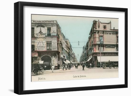 Vintage Mexico City Street Scene-null-Framed Art Print