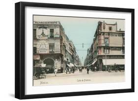 Vintage Mexico City Street Scene-null-Framed Art Print