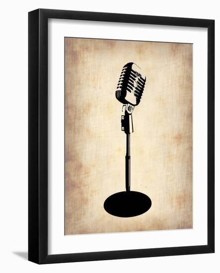 Vintage Microphone-NaxArt-Framed Art Print