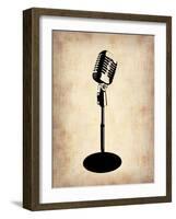 Vintage Microphone-NaxArt-Framed Art Print