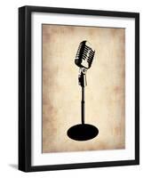 Vintage Microphone-NaxArt-Framed Art Print