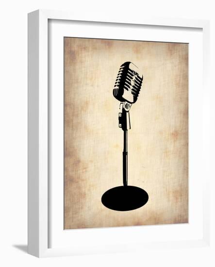 Vintage Microphone-NaxArt-Framed Art Print