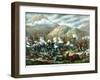 Vintage Military Print Featuring the Battle of Little Bighorn-Stocktrek Images-Framed Art Print