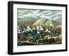 Vintage Military Print Featuring the Battle of Little Bighorn-Stocktrek Images-Framed Art Print