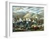 Vintage Military Print Featuring the Battle of Little Bighorn-Stocktrek Images-Framed Art Print