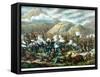 Vintage Military Print Featuring the Battle of Little Bighorn-Stocktrek Images-Framed Stretched Canvas