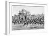 Vintage Military Print of Napoleon I Reviewing His Troops, Paris, France-Stocktrek Images-Framed Art Print