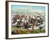 Vintage Military Print of the Battle of Little Bighorn-Stocktrek Images-Framed Photographic Print