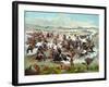 Vintage Military Print of the Battle of Little Bighorn-Stocktrek Images-Framed Photographic Print