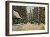 Vintage Milk Street Scene, Boston-null-Framed Art Print