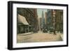 Vintage Milk Street Scene, Boston-null-Framed Premium Giclee Print