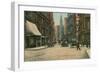 Vintage Milk Street Scene, Boston-null-Framed Premium Giclee Print