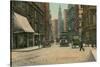 Vintage Milk Street Scene, Boston-null-Stretched Canvas