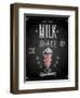 Vintage Milkshake Poster - Chalkboard-avean-Framed Art Print